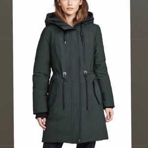 COPY 2nd offer Mackage Rebekah dark green black winter anorak Coat Jacket Medium